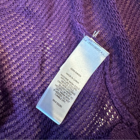 Express Purple Mesh Dolman Sleeve Open Cardigan Sweater - Picture 8 of 10